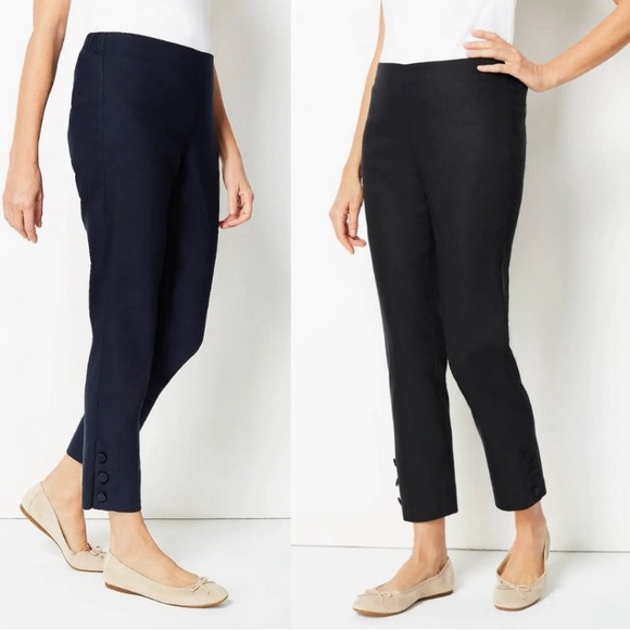 J. Jill Pants & Jumpsuits J Jill Linen Stretch Cropped Pants Large